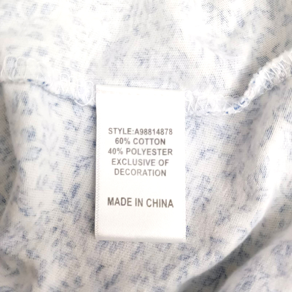 Aria Soft Collared Button Down 60% Cotton Blue Wh… - image 6